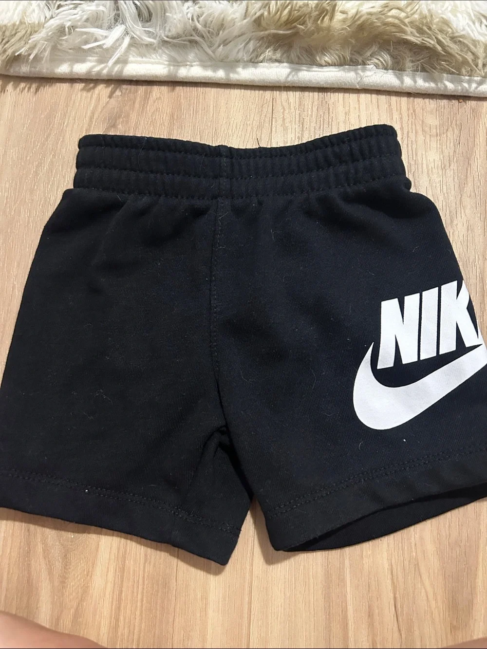 Nike Black Shorts with White Swoosh